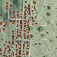 Second close-up of the map of Manton, Rhode Island print showing more streets and buildings