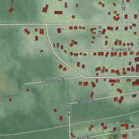 Second close-up of the map of Mantua, Ohio print showing more streets and buildings