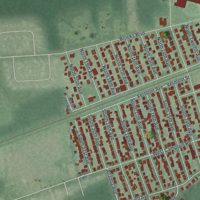 Second close-up of the map of Manville, New Jersey print showing more streets and buildings