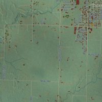 Second close-up of the map of Maple Grove, Manistee County, Michigan print showing more streets and buildings
