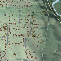 Second close-up of the map of Maple Heights-Lake Desire, Washington print showing more streets and buildings