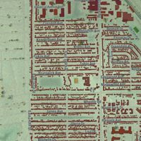 Second close-up of the map of Maple Heights, Ohio print showing more streets and buildings