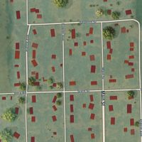 Second close-up of the map of Maple Hill, Kansas print showing more streets and buildings