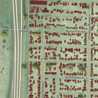 Second close-up of the map of Maple Leaf, Washington print showing more streets and buildings