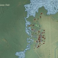 Second close-up of the map of Maple Ridge, Alpena County, Michigan print showing more streets and buildings