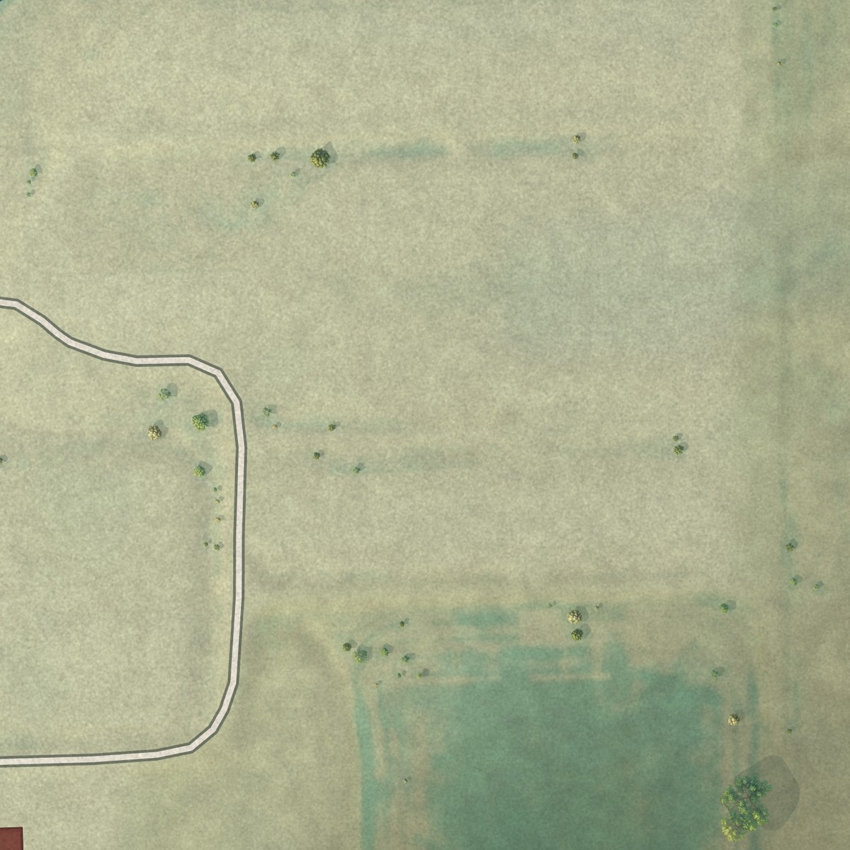 Second close-up of the map of Maple River Colony, North Dakota print showing more streets and buildings