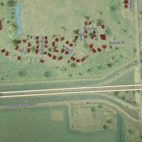 Second close-up of the map of Mapleton, North Dakota print showing more streets and buildings