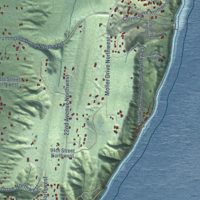 Second close-up of the map of Maplewood, Washington print showing more streets and buildings