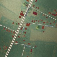 Second close-up of the map of Mappsville, Virginia print showing more streets and buildings