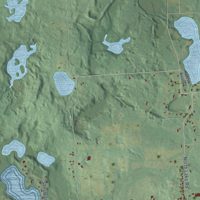 Second close-up of the map of Marathon, Michigan print showing more streets and buildings