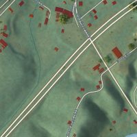 Second close-up of the map of Marble, North Carolina print showing more streets and buildings