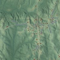Second close-up of the map of Marengo, Alabama print showing more streets and buildings