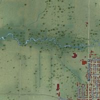 Second close-up of the map of Marengo, Illinois print showing more streets and buildings