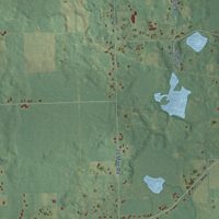 Second close-up of the map of Marengo, Michigan print showing more streets and buildings