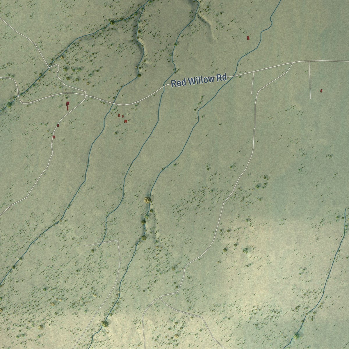 Second close-up of the map of Mariano Lake, New Mexico print showing more streets and buildings