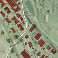 Second close-up of the map of Marietta Street Artery, Georgia print showing more streets and buildings