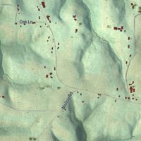 Second close-up of the map of Marion, Beaver County, Pennsylvania print showing more streets and buildings
