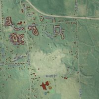 Second close-up of the map of Marion, Livingston County, Michigan print showing more streets and buildings