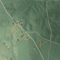 Second close-up of the map of Marion, Louisiana print showing more streets and buildings