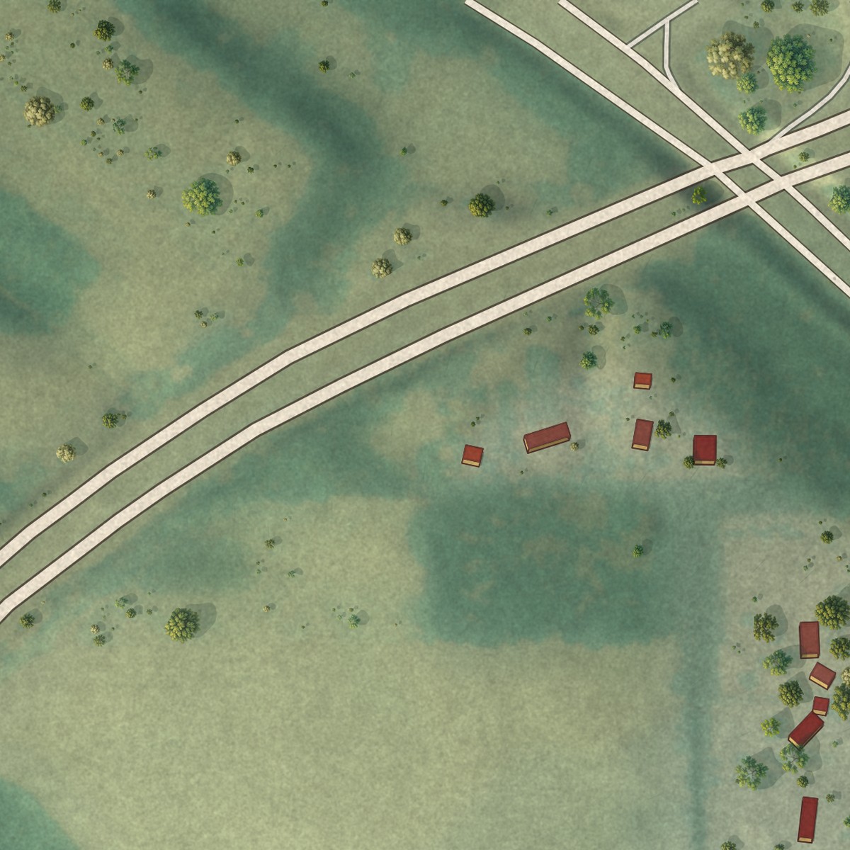 Second close-up of the map of Marion, Minnesota print showing more streets and buildings