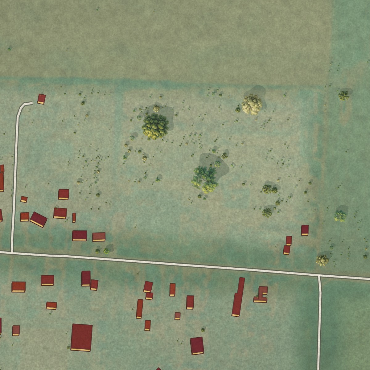 Second close-up of the map of Marion, Oregon print showing more streets and buildings
