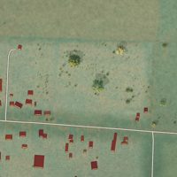 Second close-up of the map of Marion, Oregon print showing more streets and buildings