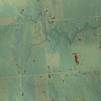 Second close-up of the map of Marion, Sanilac County, Michigan print showing more streets and buildings