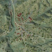 Second close-up of the map of Mariposa, California print showing more streets and buildings