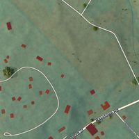 Second close-up of the map of Marklesburg, Pennsylvania print showing more streets and buildings