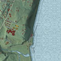 Second close-up of the map of Marlboro, New York print showing more streets and buildings