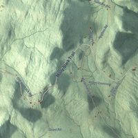Second close-up of the map of Marlboro, Vermont print showing more streets and buildings