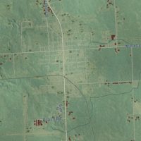 Second close-up of the map of Marlette, Sanilac County, Michigan print showing more streets and buildings