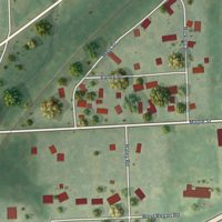 Second close-up of the map of Marley, Illinois print showing more streets and buildings