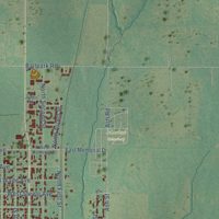 Second close-up of the map of Marlow, Oklahoma print showing more streets and buildings