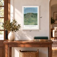 Marquette, Wisconsin map, 12 x 18 inch print in a white frame in an entryway