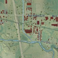 Second close-up of the map of Marriott-Slaterville, Utah print showing more streets and buildings