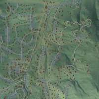 Second close-up of the map of Marshdale, Colorado print showing more streets and buildings