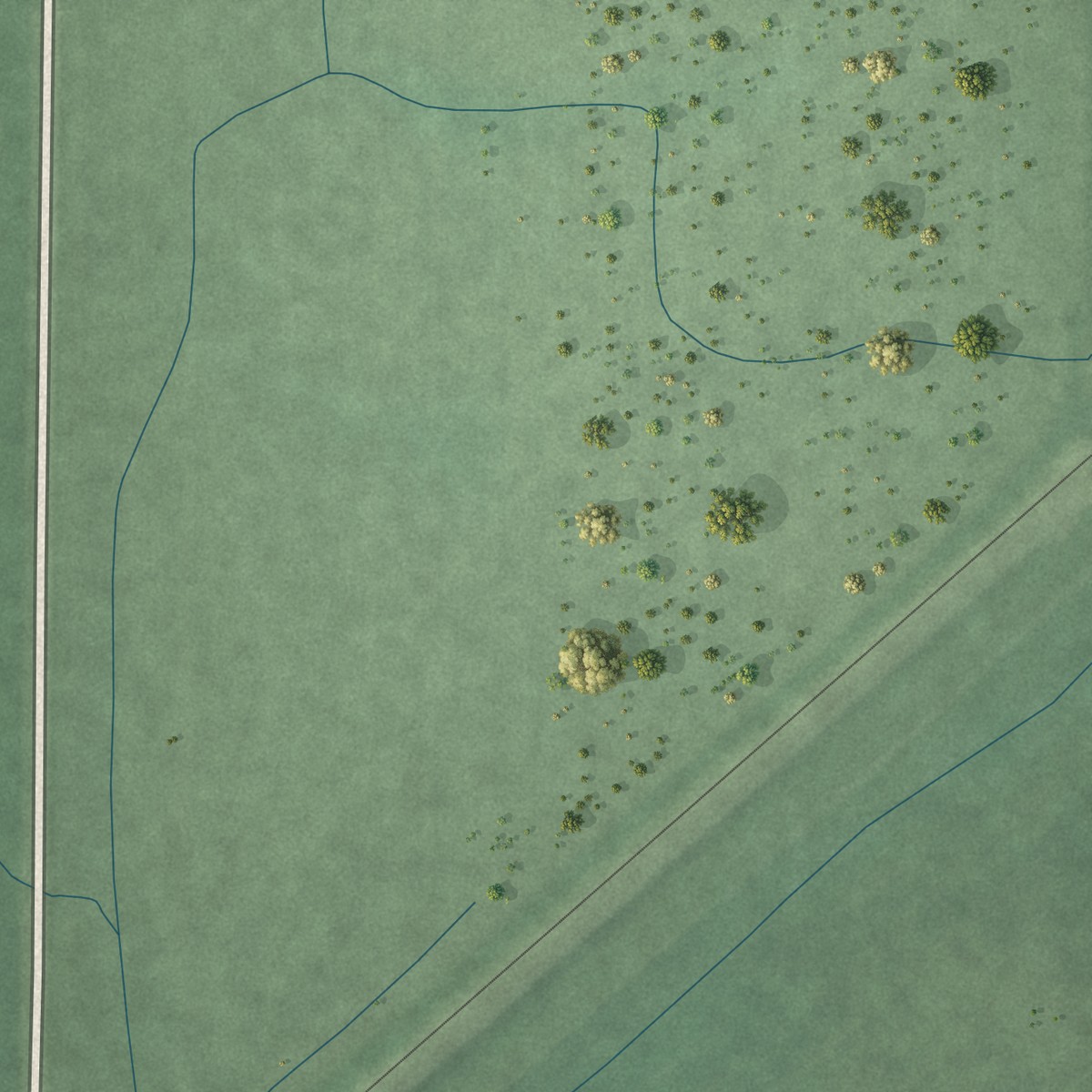 Second close-up of the map of Marshfield, Indiana print showing more streets and buildings