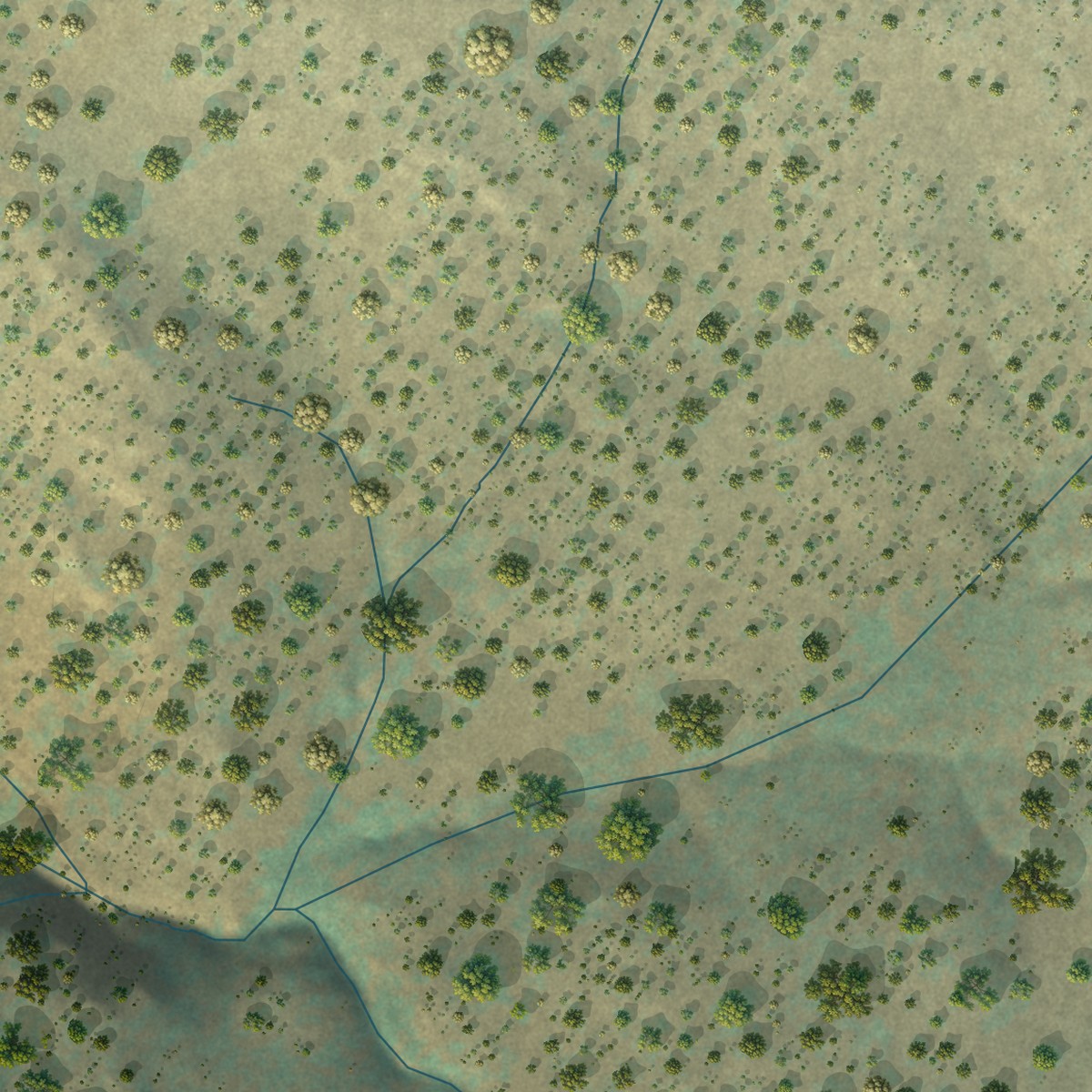 Second close-up of the map of Martell, California print showing more streets and buildings