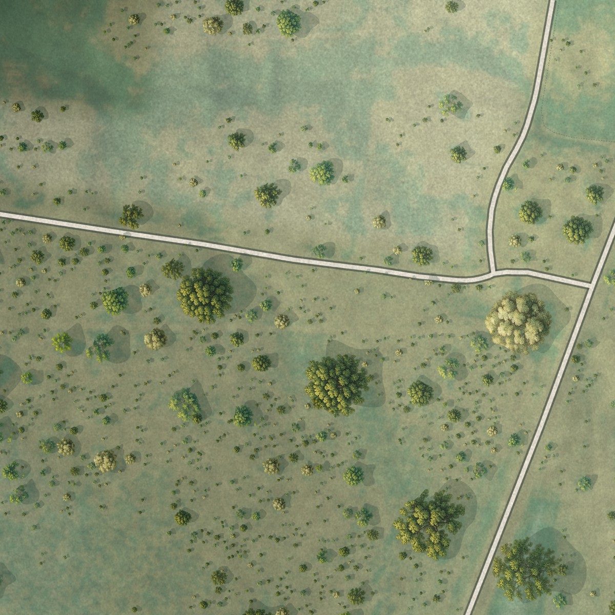 Second close-up of the map of Martinez, Texas print showing more streets and buildings