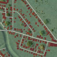 Second close-up of the map of Martorell, Puerto Rico print showing more streets and buildings