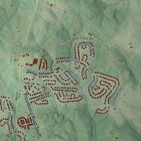 Second close-up of the map of Marvin, North Carolina print showing more streets and buildings