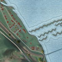 Second close-up of the map of Marysville, Pennsylvania print showing more streets and buildings