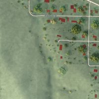 Second close-up of the map of Mason City, Nebraska print showing more streets and buildings