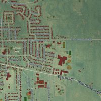 Second close-up of the map of Mason, Ingham County, Michigan print showing more streets and buildings