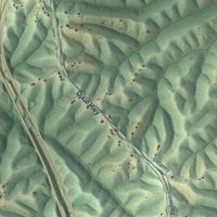 Second close-up of the map of Mason, Kentucky print showing more streets and buildings