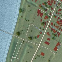Second close-up of the map of Mason, West Virginia print showing more streets and buildings