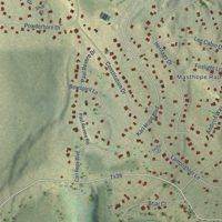 Second close-up of the map of Masthope, Pennsylvania print showing more streets and buildings