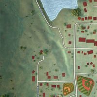 Second close-up of the map of Matherville, Illinois print showing more streets and buildings