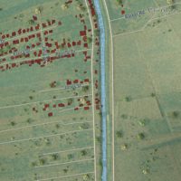 Second close-up of the map of Mathews, Louisiana print showing more streets and buildings